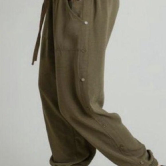 Dreamy Lightweight Olive Green Joggers Pants Size L New - Picture 2 of 7